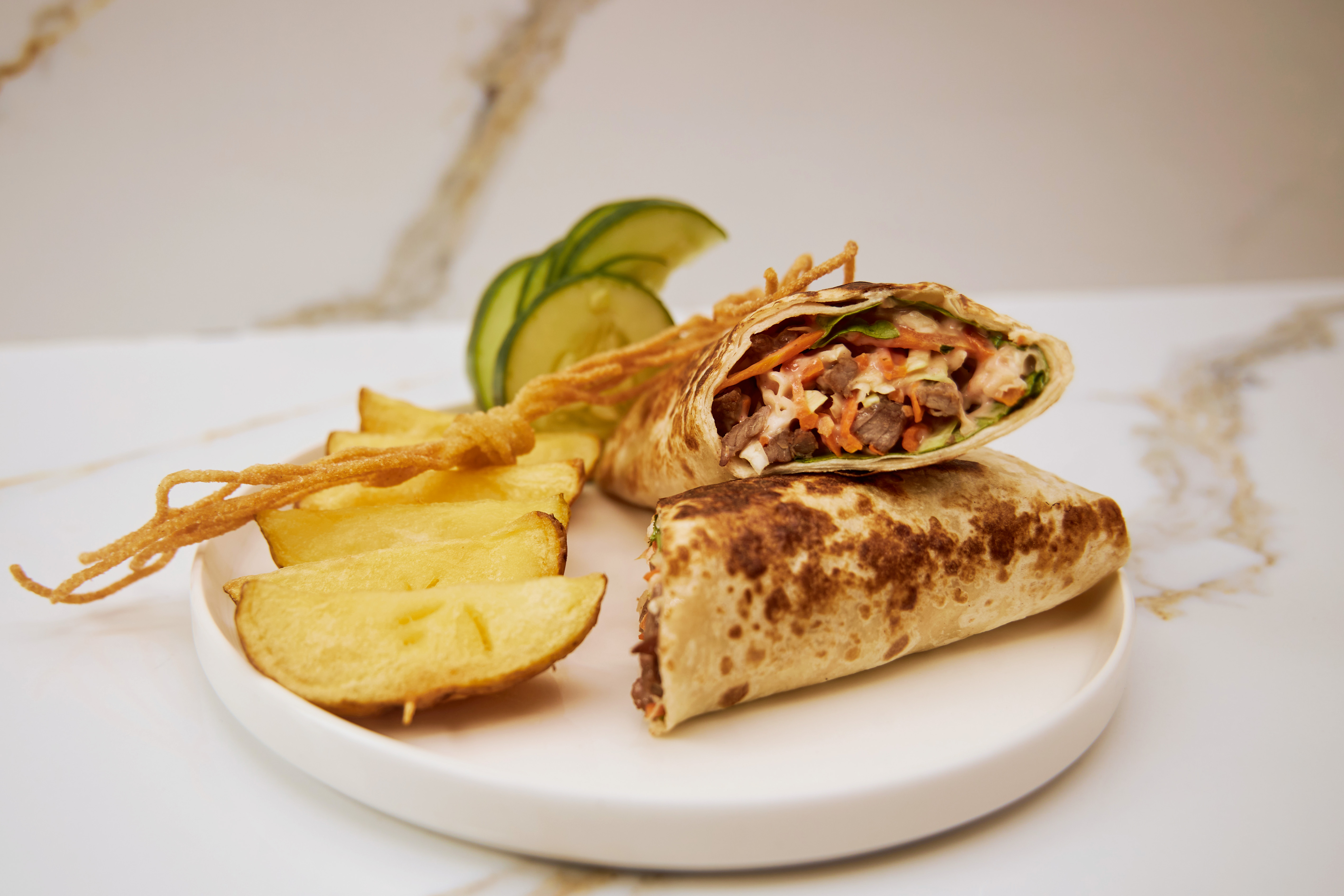 Spicy beef wrap